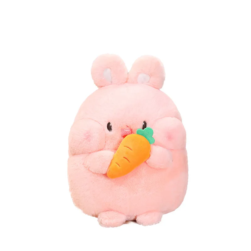 cute pp cotton Dog Rabbit Holding Chicken Leg Plush Toy as beautiful Gift