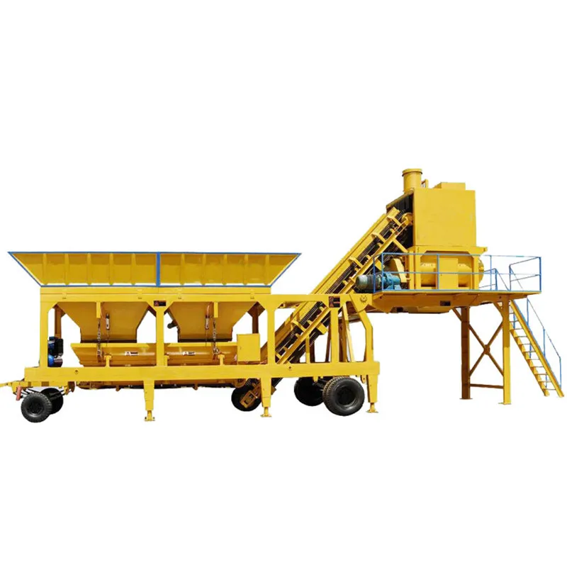 High quality Concrete mobile Concrete Batching Plant technician guide installation site