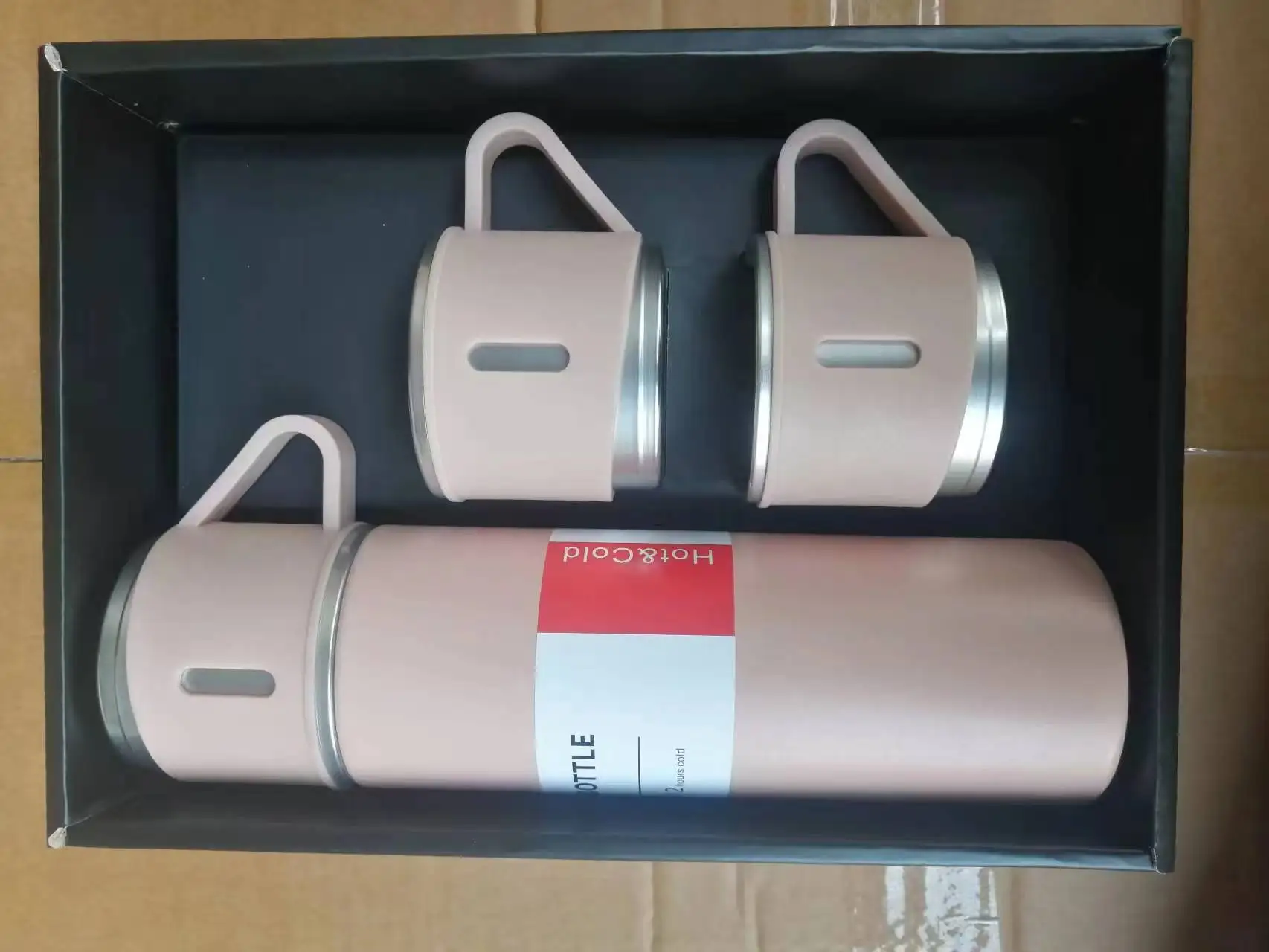 Christmas Gift Stainless Steel Water Bottles Colorful Double Wall Vacuum Flask Set Thermos