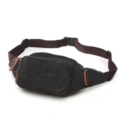 Durable wholesale canvas funny pack mens multifunctional waist bag