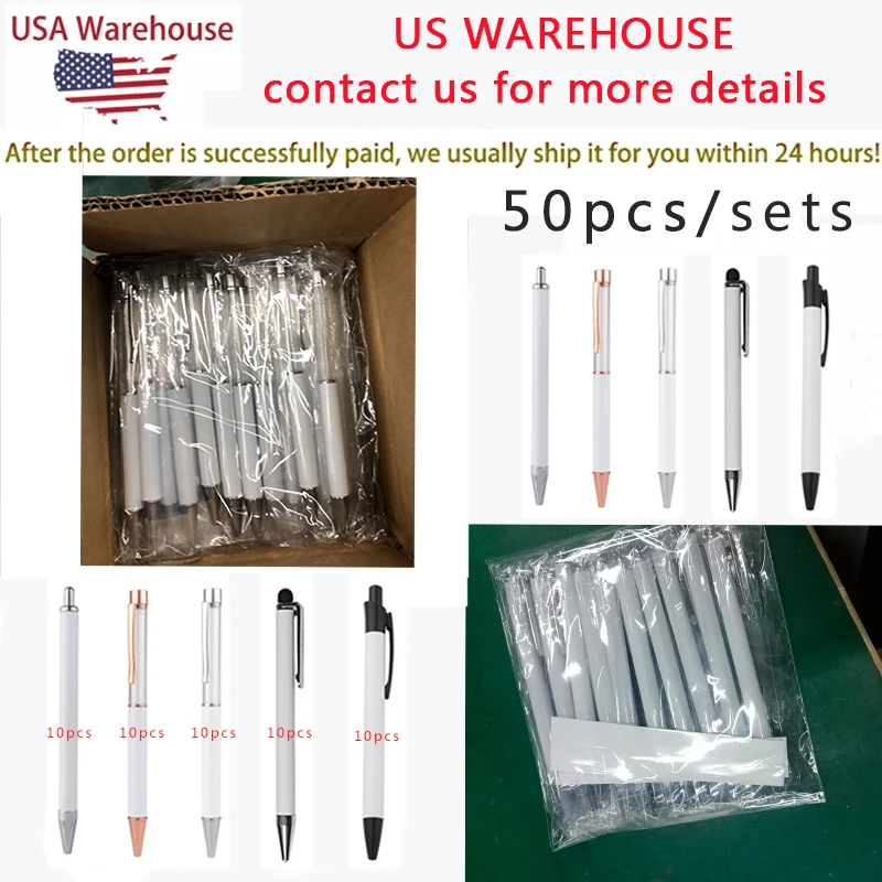 USPS Бесплатная доставка склад в США металлическая шариковая ручка сублимационные