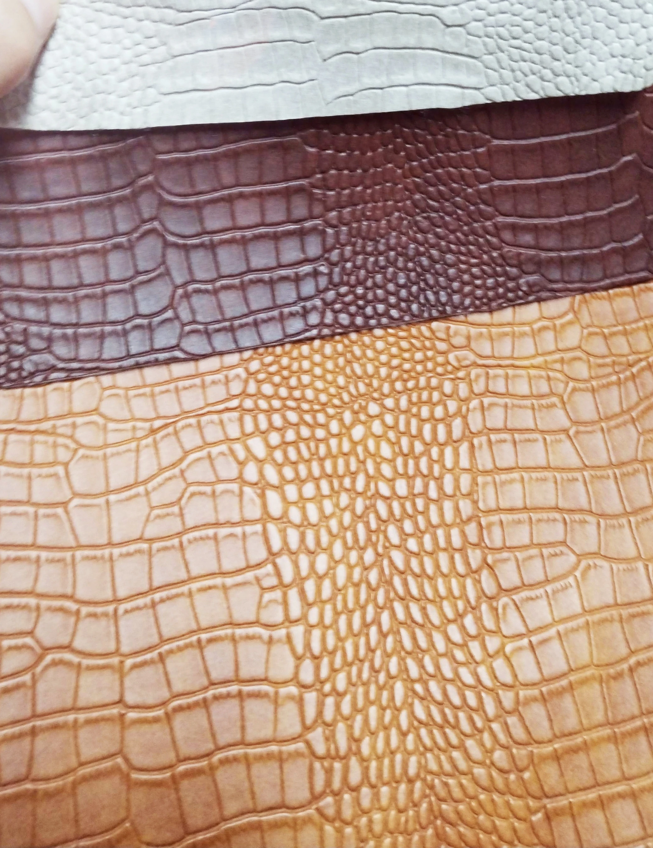 Hot Selling Crocodile Pattern Pvc Artificial Leather Embossed Pvc Leather for Furniture Sofa