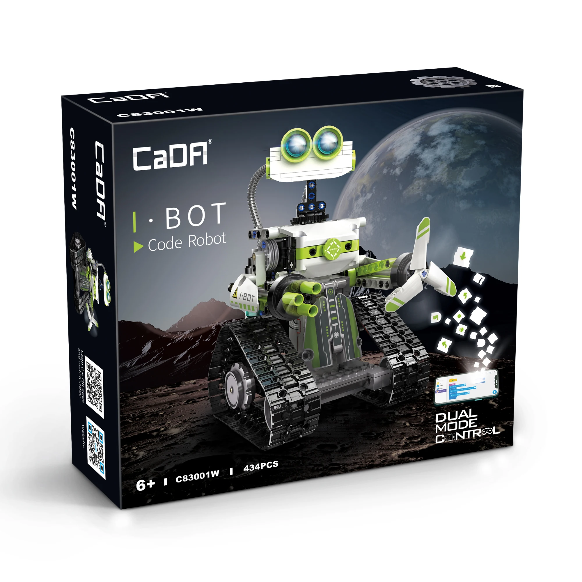 Набор строительных блоков C83001W Cada I.Bot STEM Robot с дистанционным управлением набор для детей Рождественский подарок