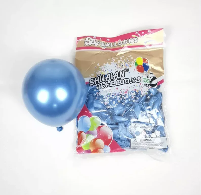 10 12 Inch Pure Chrome Balloon Latex Balloon Metal Ball for Wedding Party Birthday Decoration Balloon