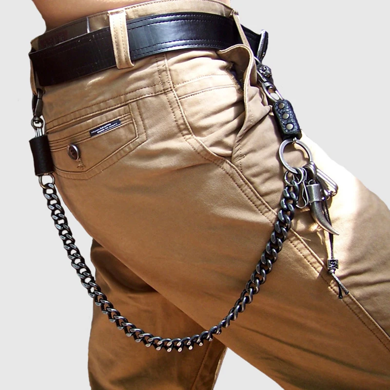 Fashion Cool Men Accessories 2023 Custom Hip Hop Punk Horned Skull Metal Casual Pant Chains Fancy Jeans Chain (TC028)