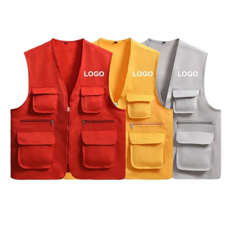 Пользовательский Многофункциональный Универсальный жилет с карманами для охоты рыбалки мужские жилеты и безрукавки