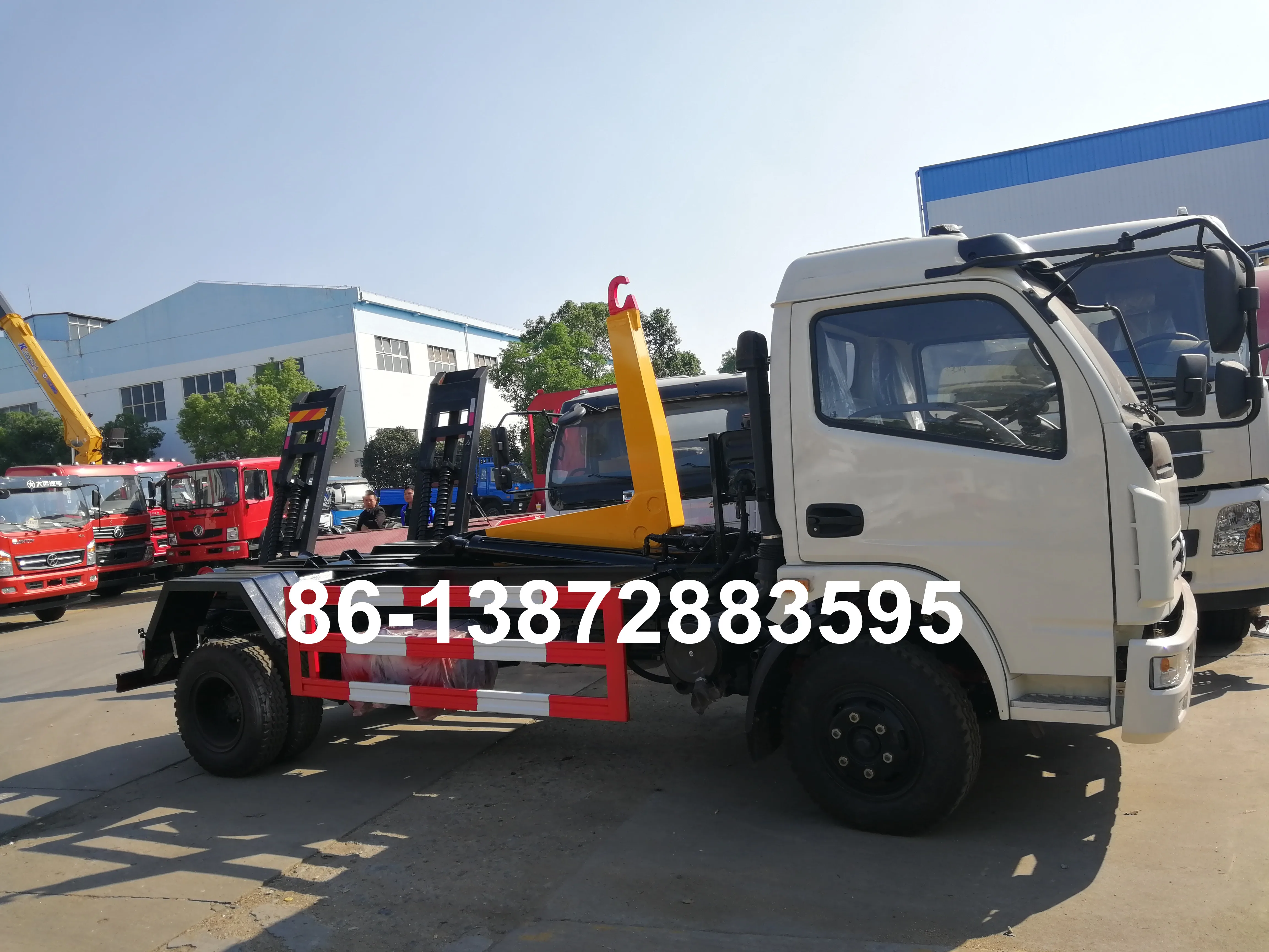 small size 6cbm arm roll garbage container lift trucks