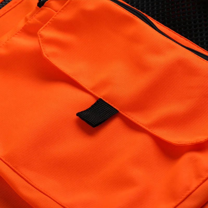 Orange  Fluorescent Reflective Vest for Safety Wear