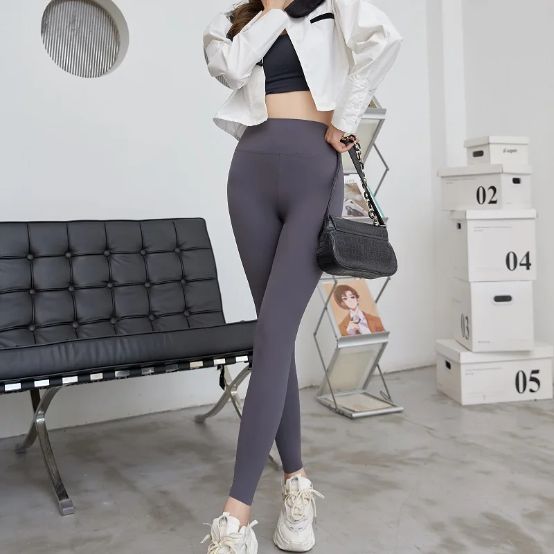 Ready To Ship Fashion Daily Wear Sharkskin Yoga Pants In Stock Women Sports Girl Gym Leggings