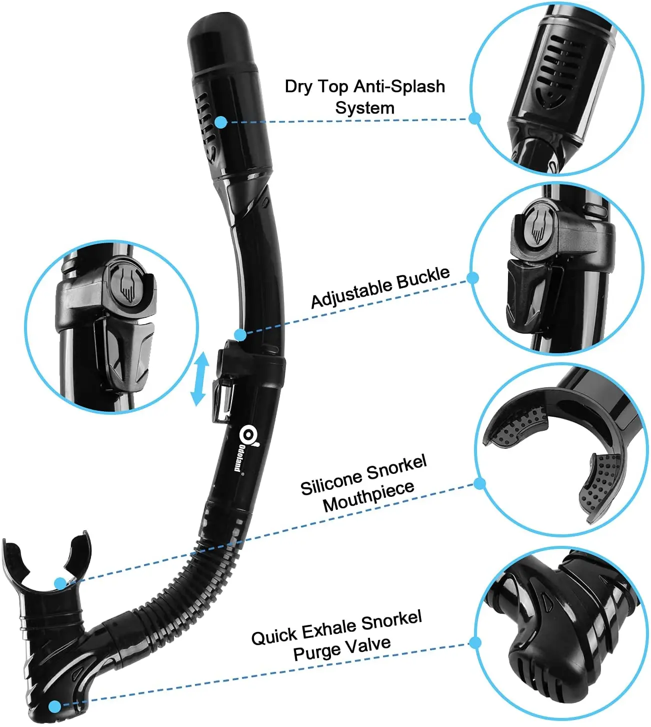 6-in-1 Snorkeling Suit, Convenient Adult Diving Equipment with Splash-Proof Snorkel
