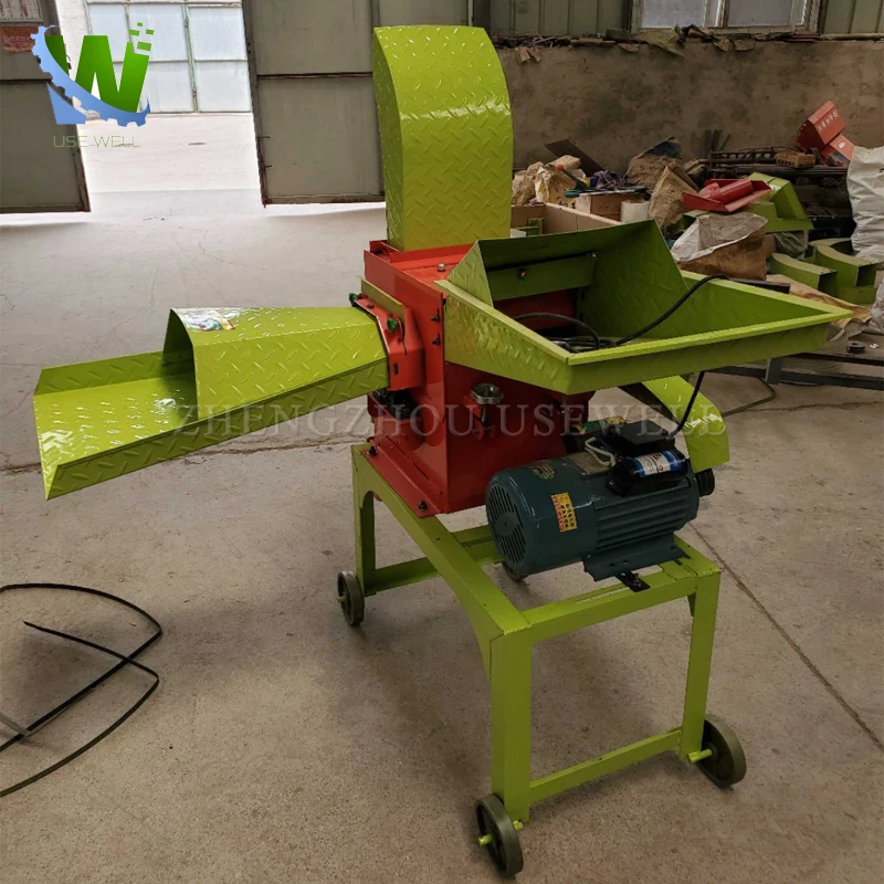 Agriculture Mini Small Manual Fodder Hay Grinder Roller Silage Grass Straw Chaff Cutters Machines With Diesel Engine For Sale