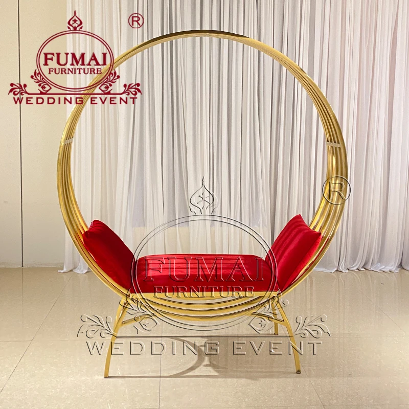 Used Loveseat Wholesale Royal  Luxury Wedding Banquet Gold Birdcage King Throne Hotel Accent Chairs