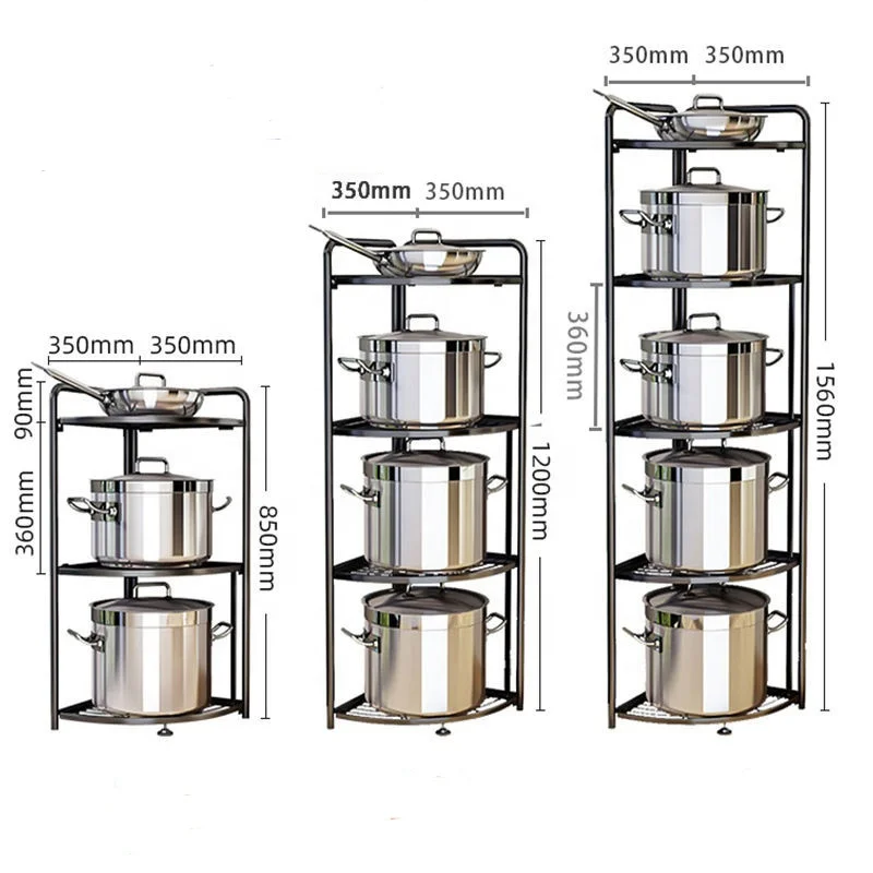 
No installation of foldable toilet shelf bathroom tripod floor type multi-storey toilet storage shel 