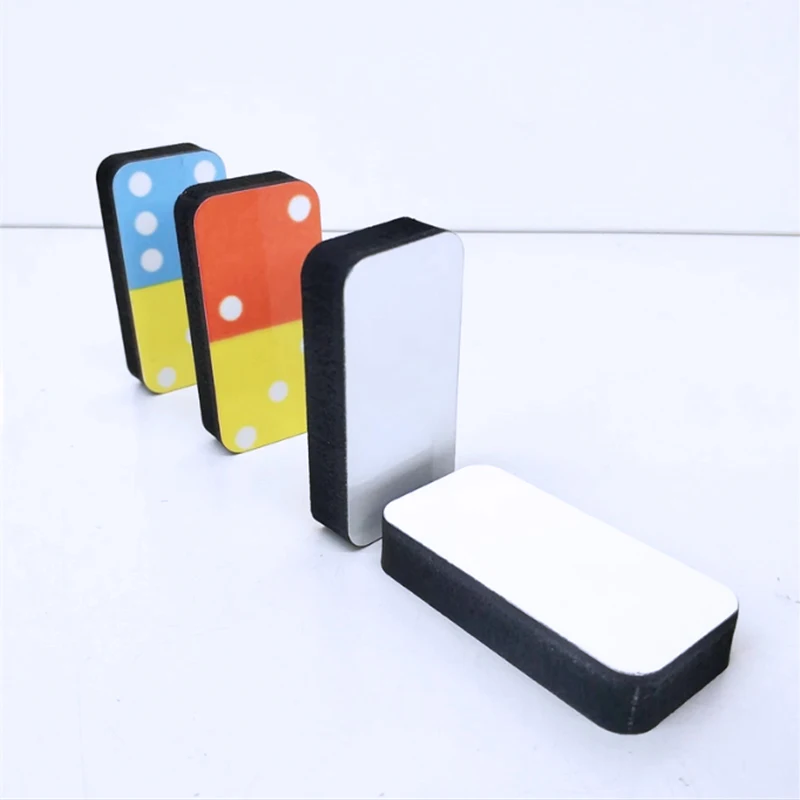 Sublimation dominoes set kid toy building blocks mdf wooden sublimation blank dominoes