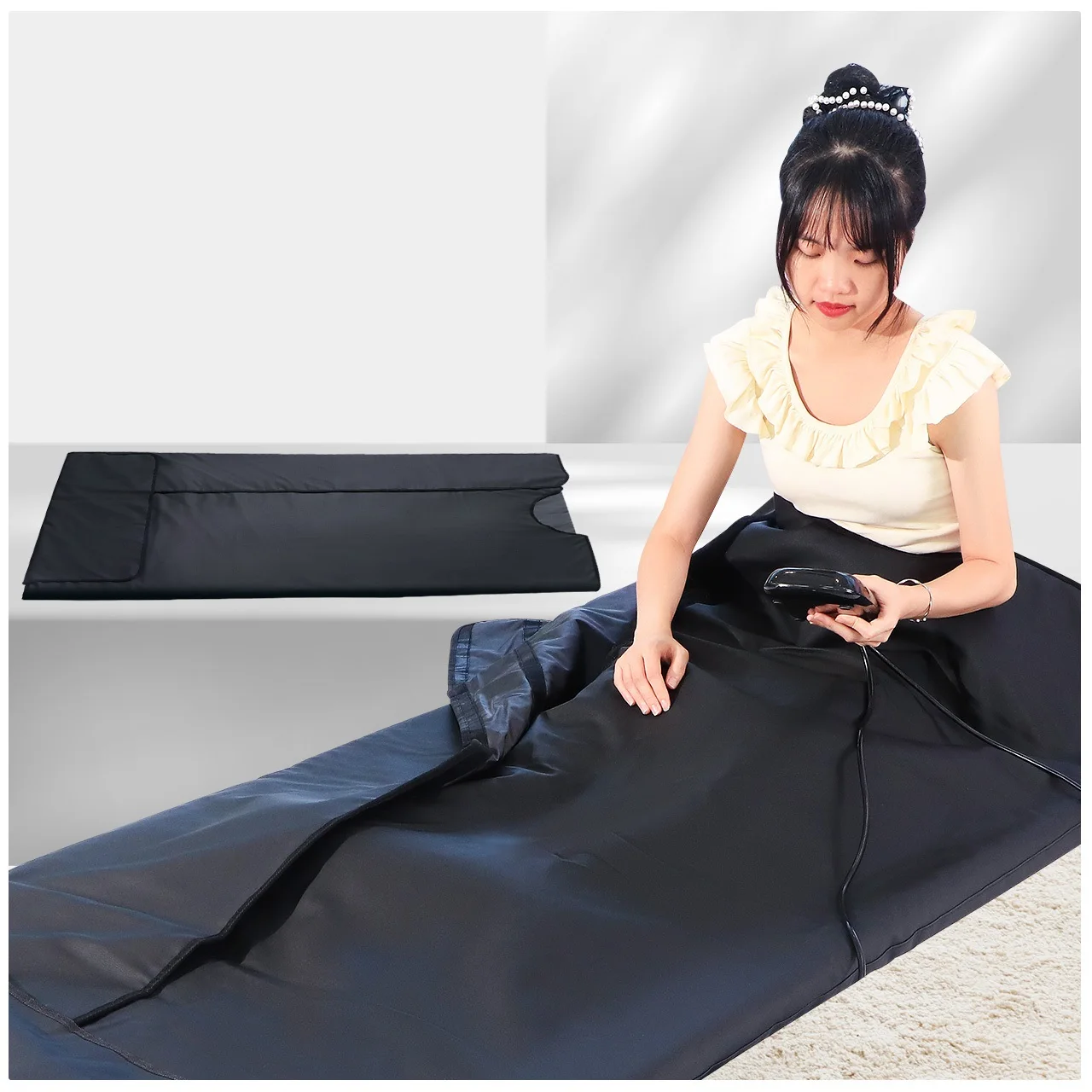 Infrared low EMF sauna blanket detox and slimming weigh loss high quality PU leather waterproof sauna blanket