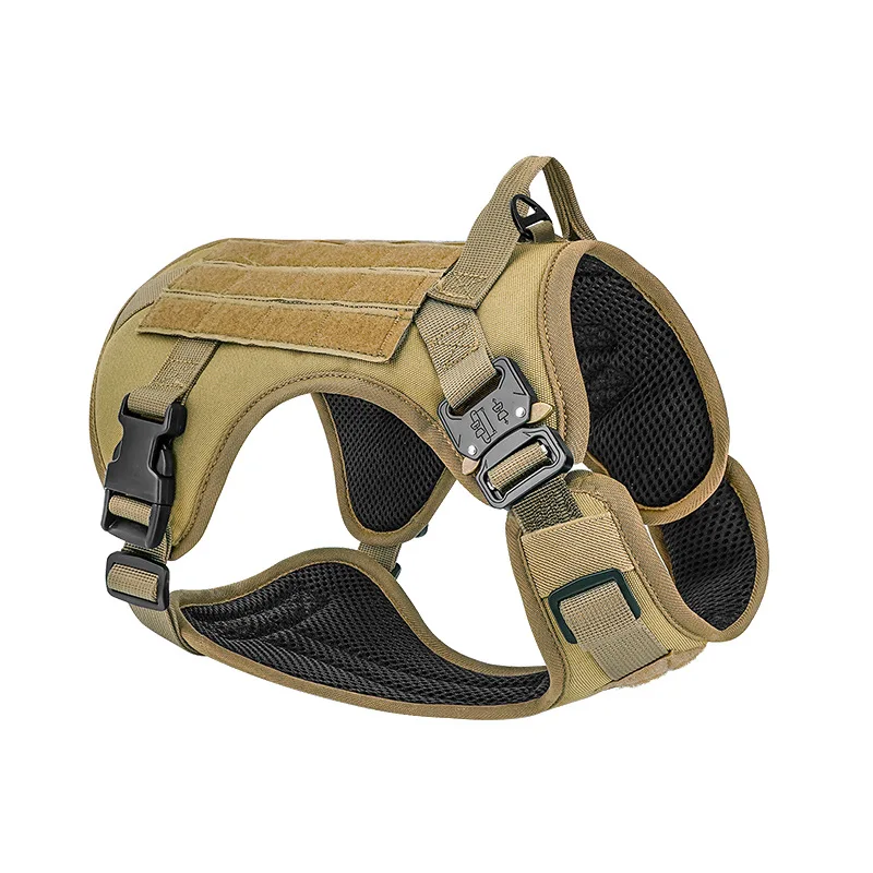 High Quality Tactical Dog Harness with Metal Buckle Hook and Loop Panel Working Dog MOLLE Vest Factory Wholesale