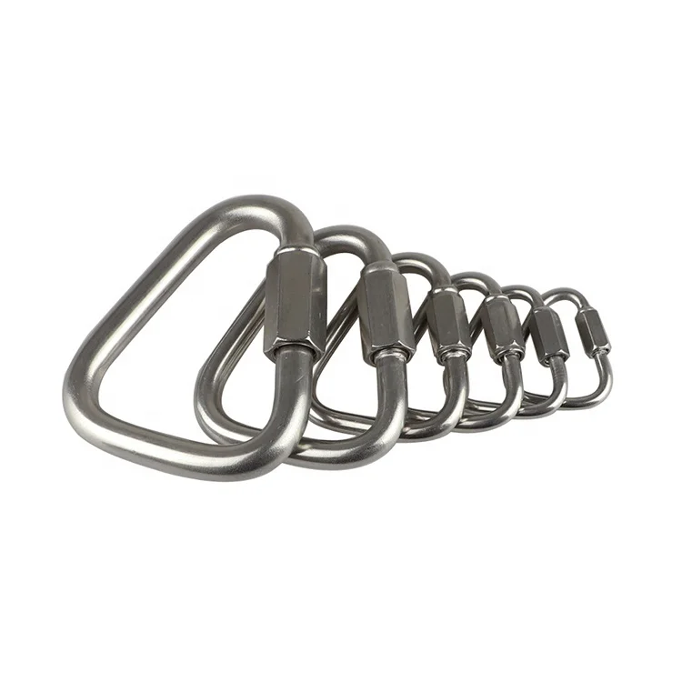 304 Stainless Steel Chain Link Triangle Ring Connecting Link Ring with Self Locking
