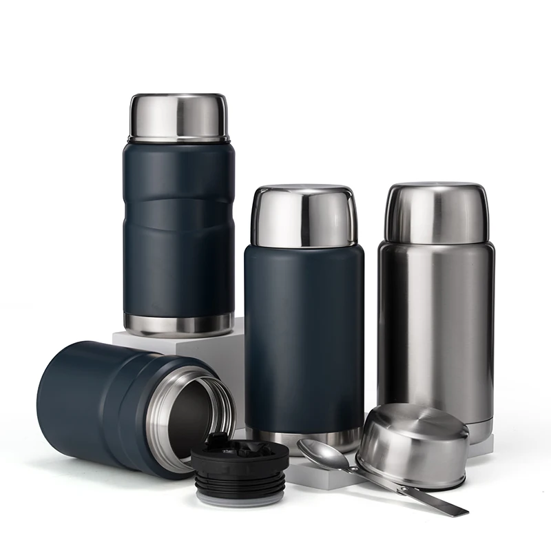 Заводской термос из нержавеющей стали на заказ, 12-24 часа, вакуумный Ланч-бокс, термоконтейнер, банка для супа, изолированные термосы