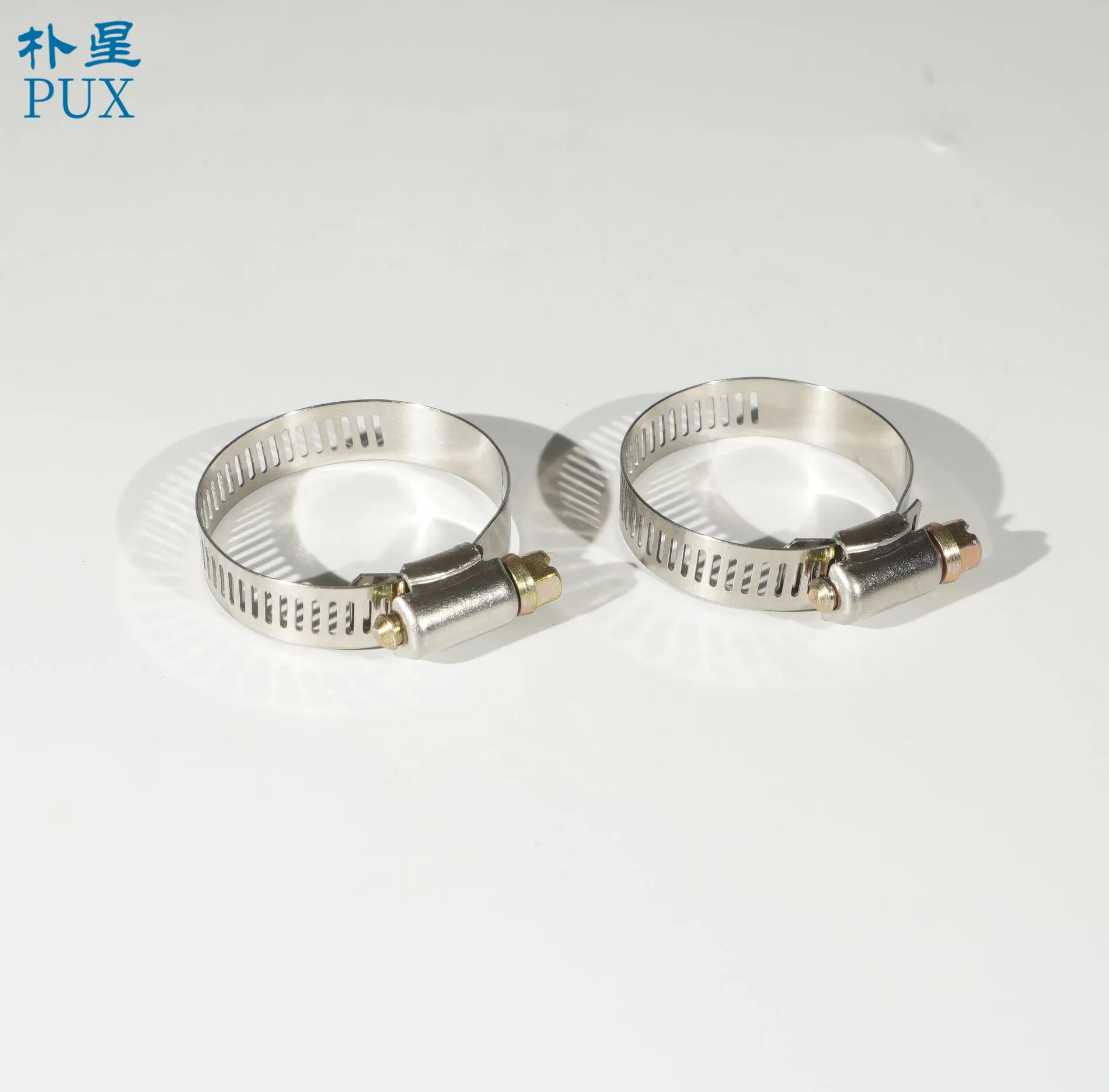 Good Price with High Quality A(America) Type  Stainless Steel Non-Perforated 12.7mmBand Hose Pipe Worm Gear Pipe Clamps