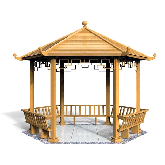 Chinese Style Art Outdoor Aluminum Frame Garden Pavilion for Sale