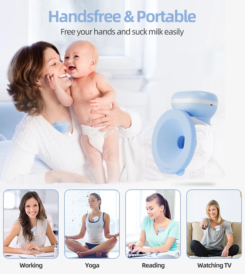 Портативный молокоотсос без использования рук дешевый переносной беспроводной силиконовый