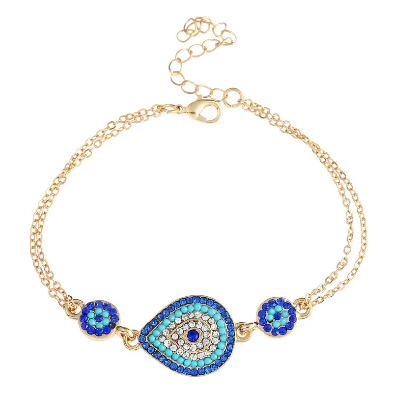 MOT2019005 Moyamiya Turkish Blue Eye Ojo Turko Bisuteria Jewelry Bracelets Earring Necklace Jewelry Set CZ Zirconia Evil Eye