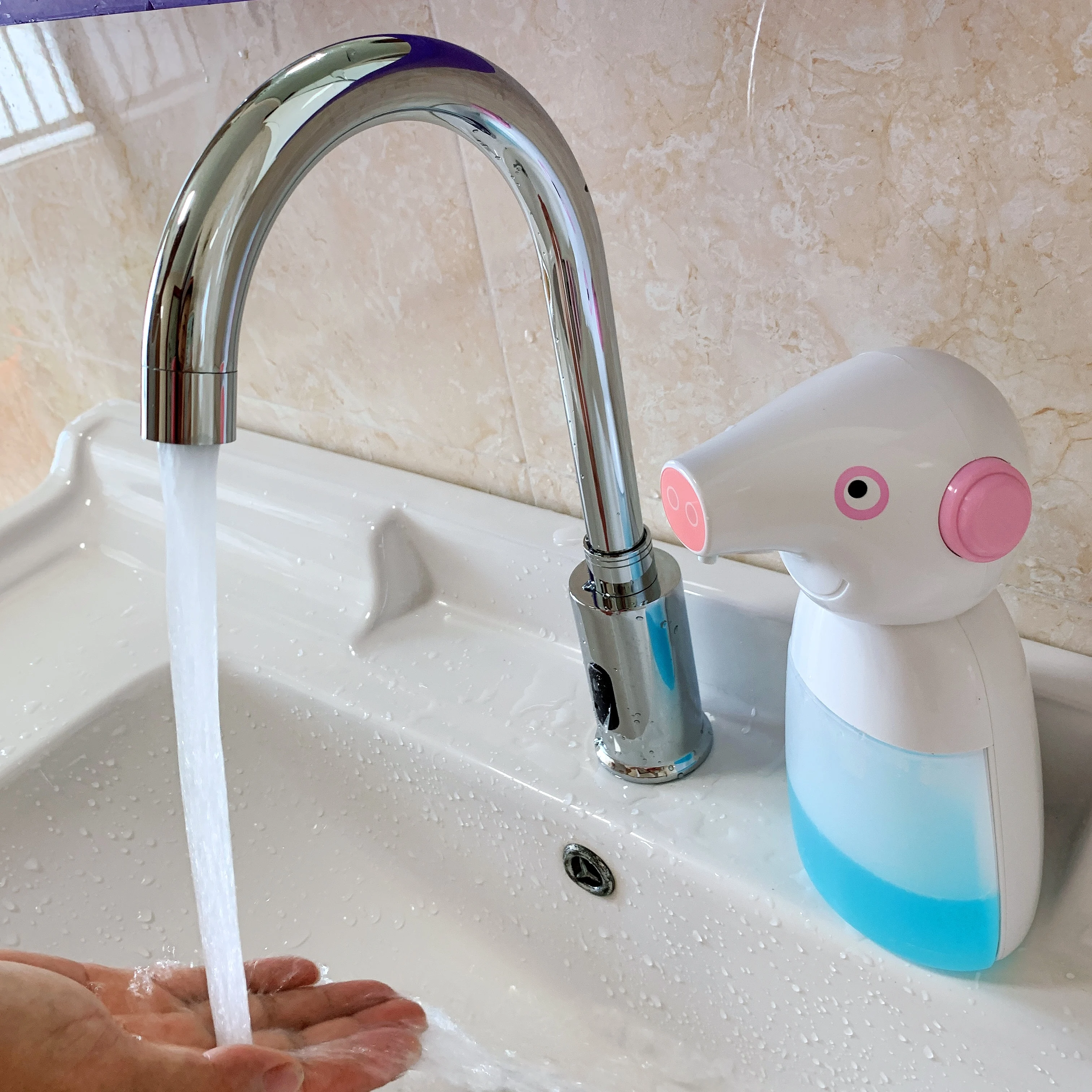 Single hole chrome automatic sensor faucet grifo con sensor brass hospital touch free bathroom faucet