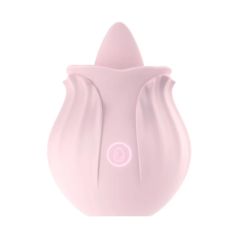 New Hot Sale Waterproof Silicone Clit Sucking Licking Tongue Sex Toy Women Nipple Stimulator Sucker Rose Red Vibrator