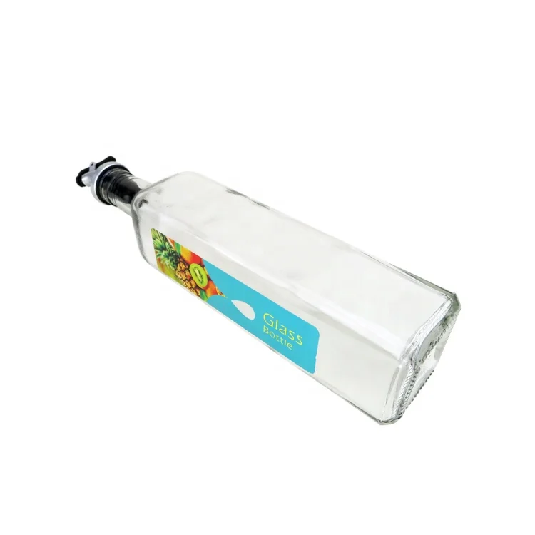 
150ml 250ml 500ml (8.5oz 17oz) Glass Oil Bottles For Oil Sauce Vinegar Kitchen Organization Cruet Dispenser Set with Wooden Base 