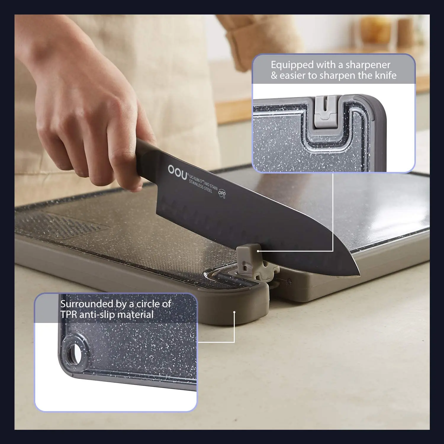 Best Amazon Walmart Selling OPD PP Material Designs Butcher Tea Coffee Service Display Tray Dishwasher Safe Cutting Board Gifts