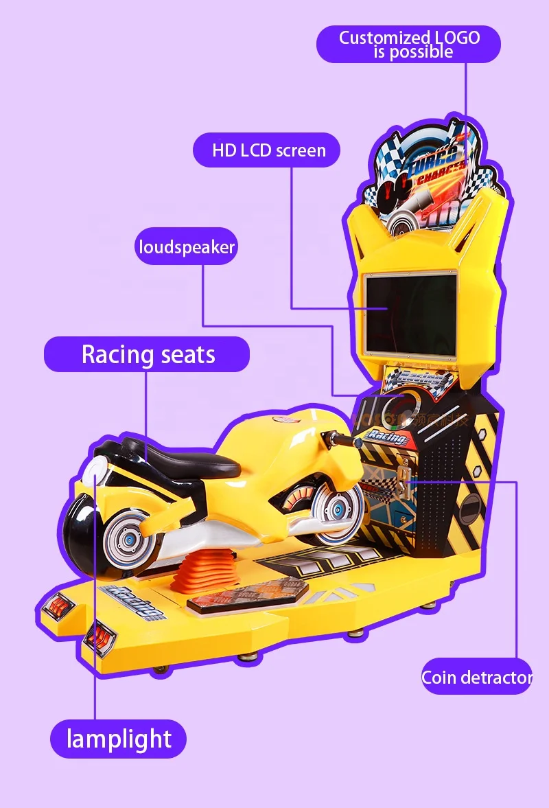 Arcade Super Bike Coin operated Motorcycle racing game machine Racing Motor Driving Game for kids playground indoor