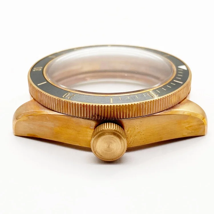 Водонепроницаемые мужские наручные часы для дайвинга на высоком уровне, бронзовый чехол для часов Cusn8 с суперярким маркером BGW9 на черной керамической вставке