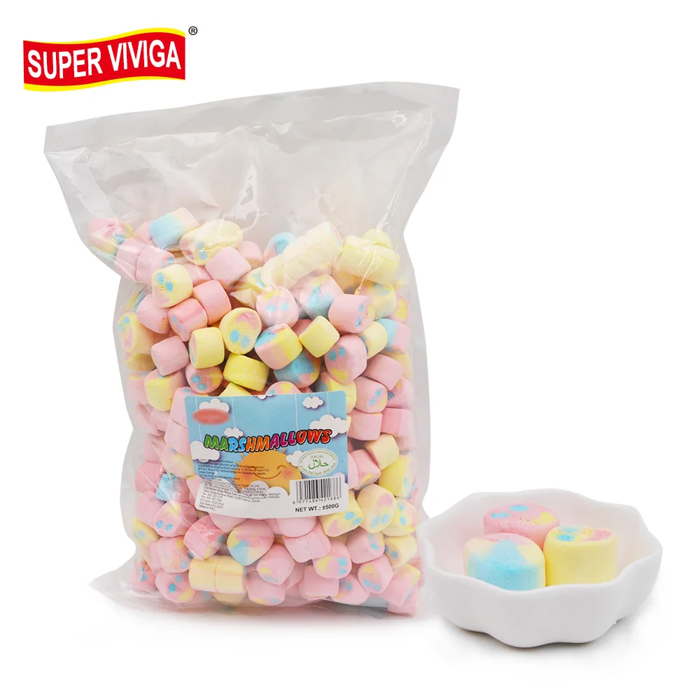 Marshmallow оптом 1000 г халяльный цветной мини-зефир