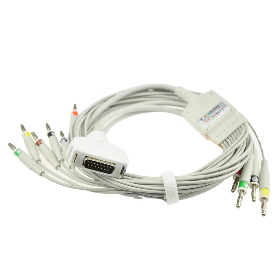 
Fukuda ME KP 500 10 lead EKG/ecg cable with leadwires,15pins  (1600080117118)