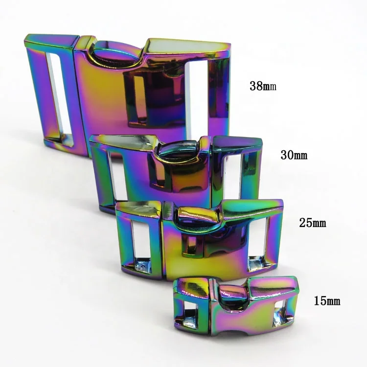 2024 TANAI Pet Collar Metal Hardware dog collar metal pet Rose Gold Side Release Buckle And Tri-glide dog collar