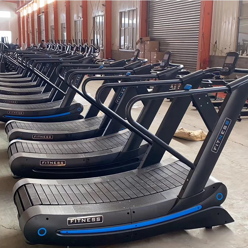 Dezhou factory wholesale unpowered curved treadmill and lowest noise self-unpowered running machine