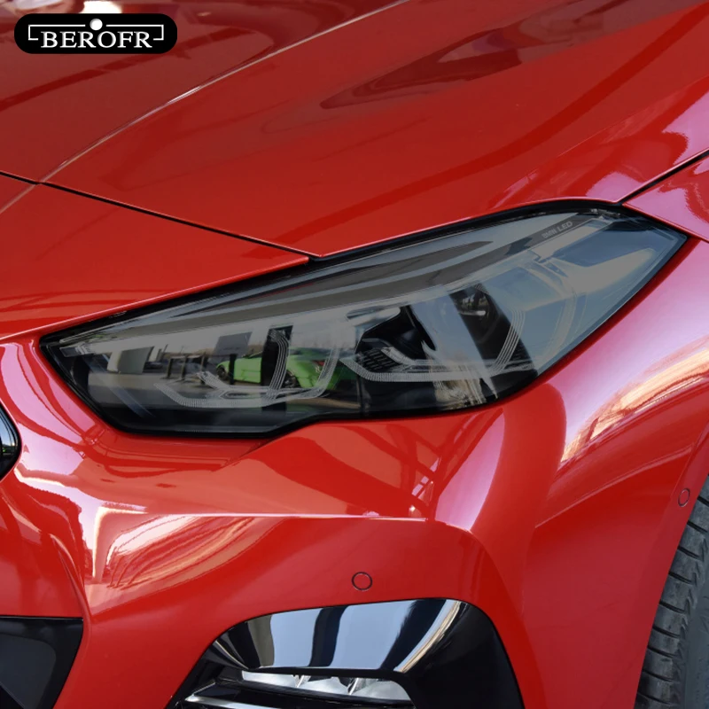 For BMW 2 Series F44 Gran Coupe M235i Car Headlight Tint Black Protective Film Protection Transparent TPU Sticker Accessories 2P