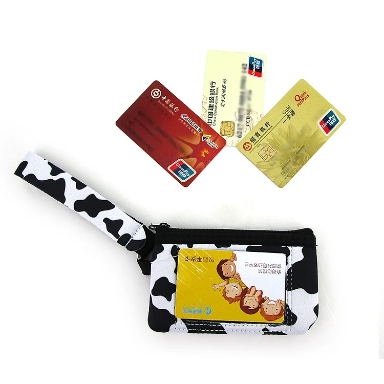 New design wholesale neoprene waterproof dampproof dampproof bank card mini wallet pouch