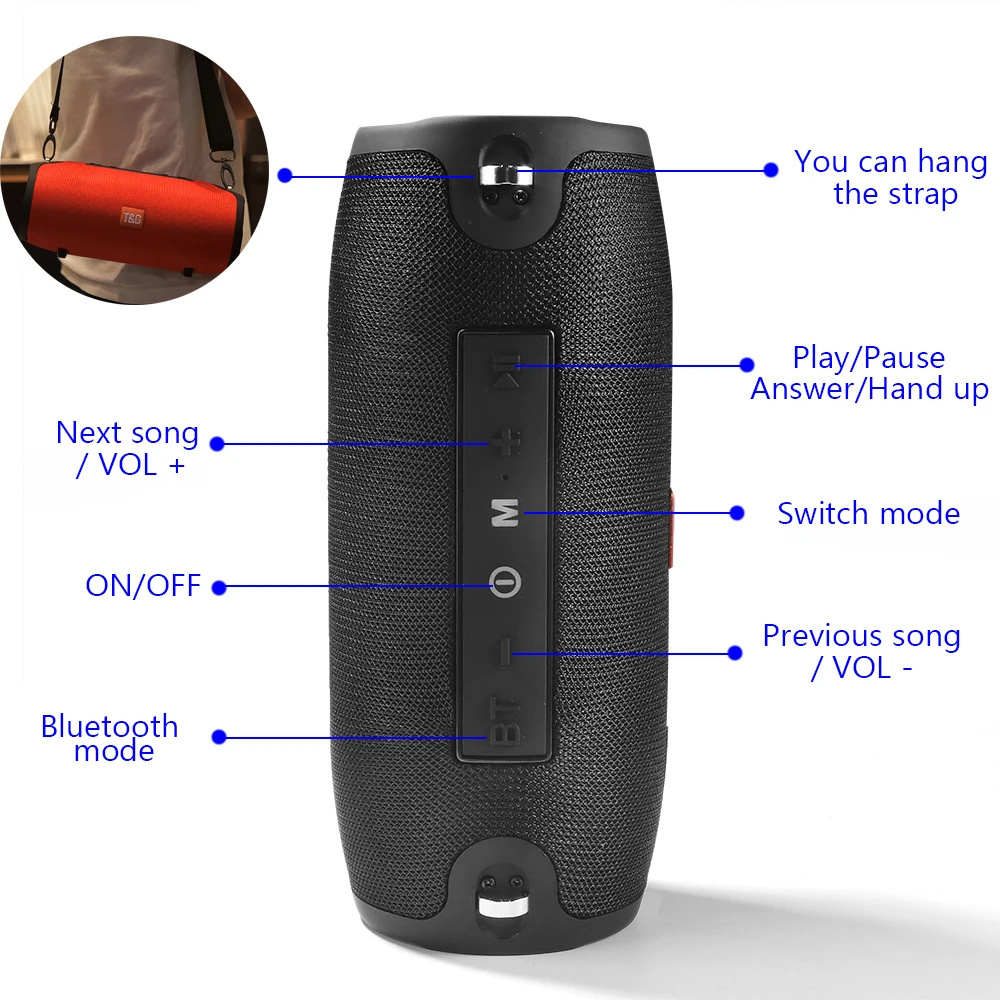 Bluetooth-Колонка TG125 Беспроводная с поддержкой USB TF