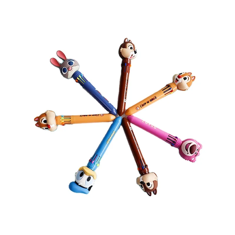 Высококачественный анимационный Новый мультяшный милый креативный школьный офис утилита десять цветов Шариковая ручка для прессования