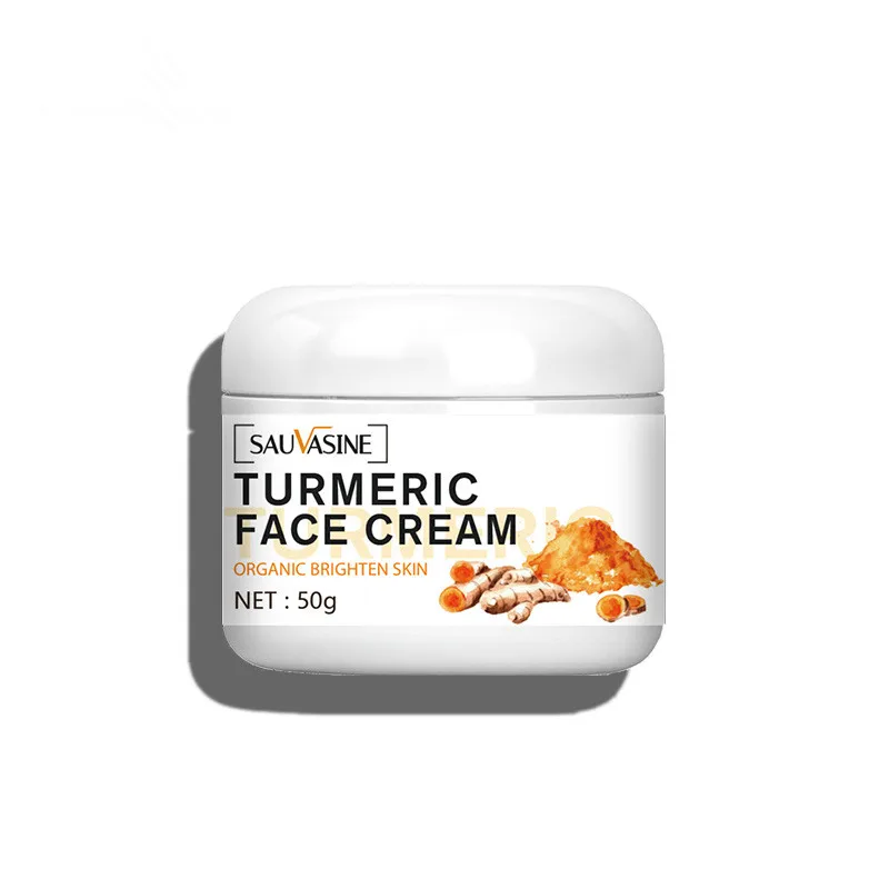 Turmeric Face Whitening Cream for Dark Skin Remove Acne Lighten Dark Spots Moisturizing Brightening Cream for Face Skin Care