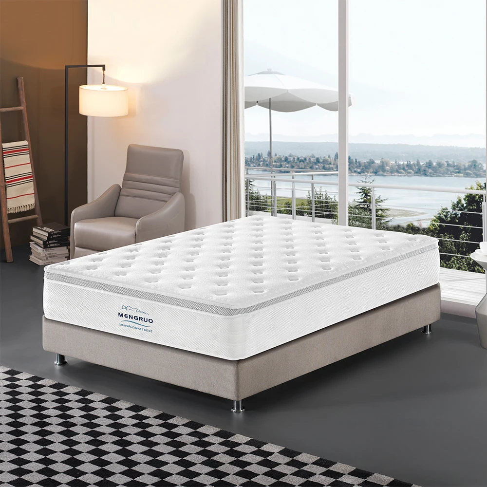 Custom factory supply king queen full size memory foam pocket spring sleep bed mattresses in a box