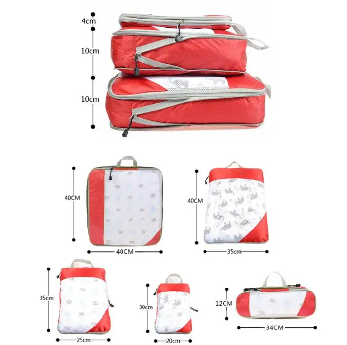 Amazon best selling packing cube 5 sets travel luggage packing organizers travel compression packing cubes