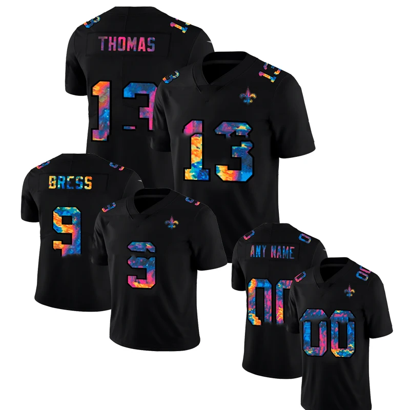 Оптовая продажа J 94 # KAMARA 41 # THDMAS 13 # BRESS 9 # мужские Разноцветные Трикотажные изделия для американского футбола 2021 Новинка