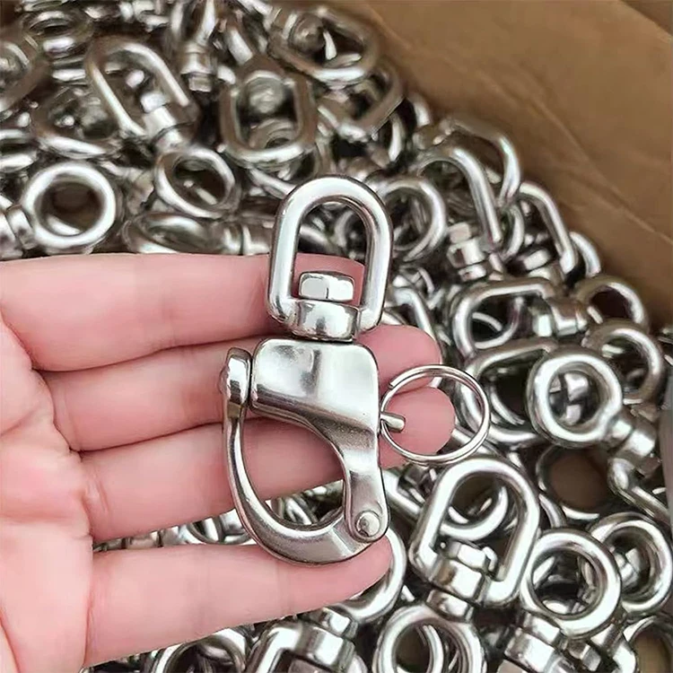 316 stainless steel 35mm 1 3/8 inch single eye snap swivel shackle quick release