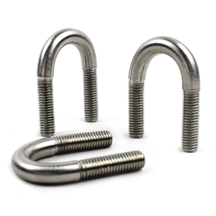 Din Standard M6 M10 Stainless Steel 304 round Trailer U Bolts Plain Finish Great Price