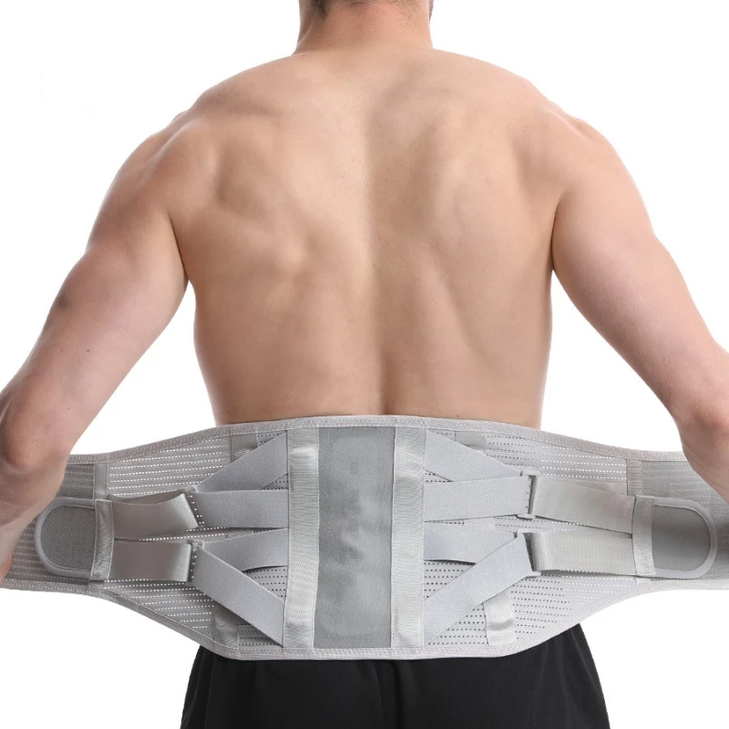 Manufacturer wholesale pressurized fixed breathable 4 steel plate support medical lumbar belt