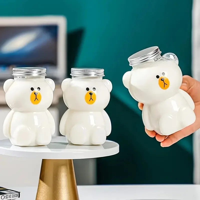 Hot Selling 16 OZ animal cute shape juice milk tea plastic PET bottle