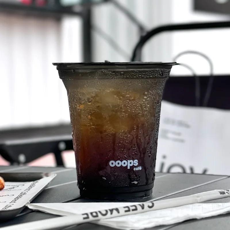 Custom Black Plastic Boba Cups Single Wall Style Reusable Disposable Options for Coffee Food Beer Juice Personalized Logo