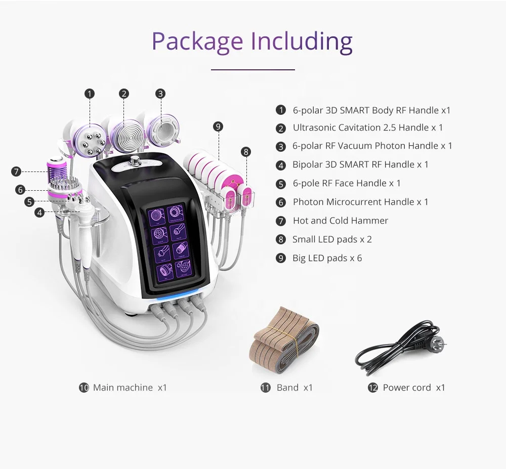 Aristorm 40k Cavitation 2.5 RF Led Pads Ultra Vacuum Cavitation System Lipo Laser Body Contouring Cavitation Massage Machine